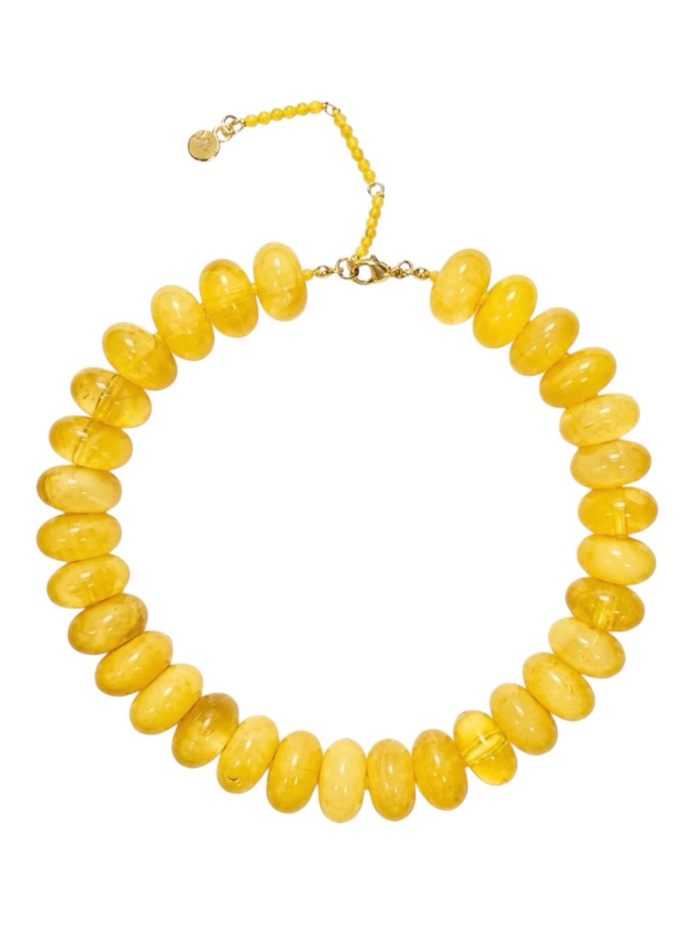 NEW Mayamar Yellow Aventurine Oval Pebble Chunky Necklace Boho Statement